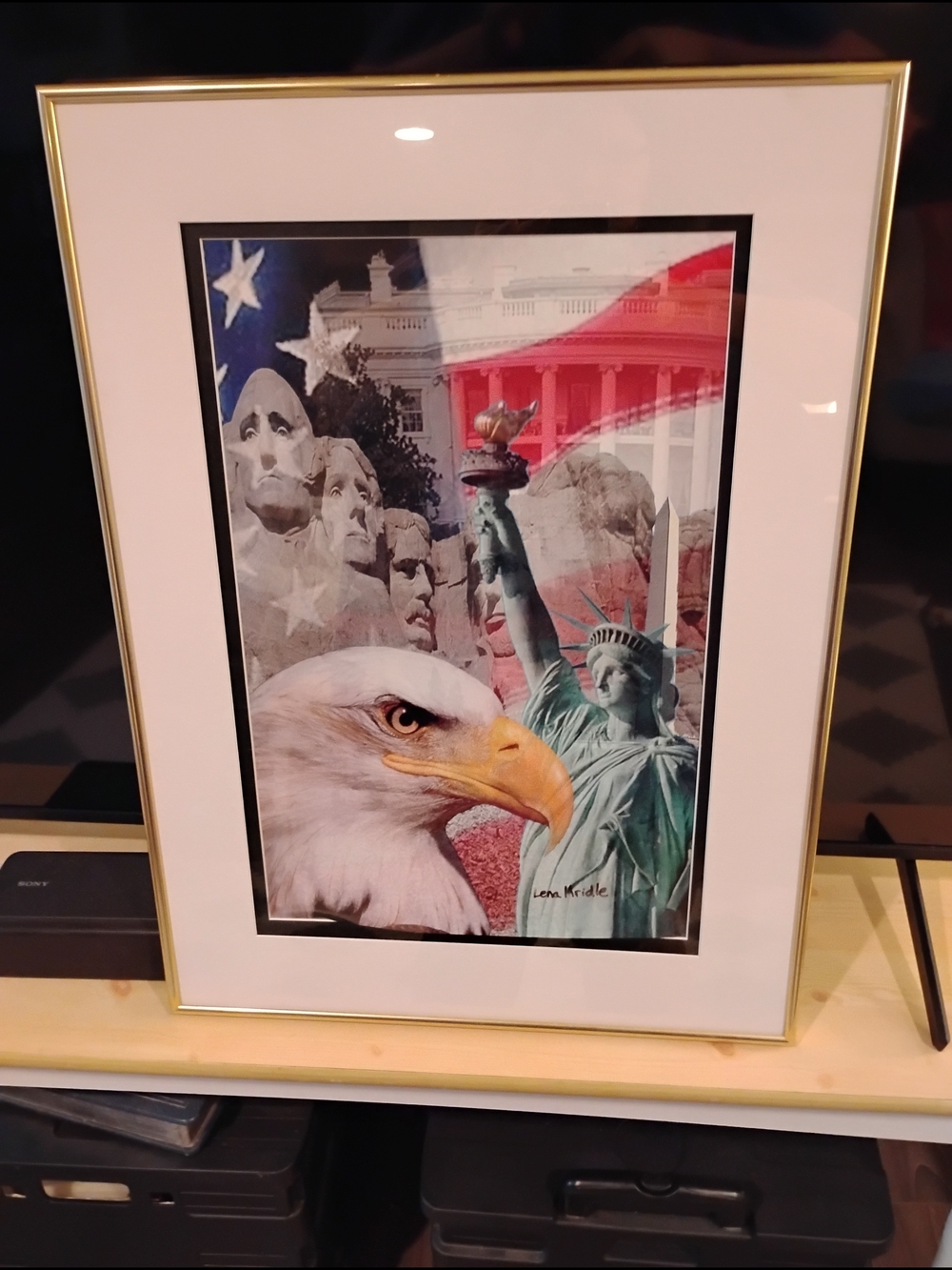 Patriotic Eagle & Statue of Liberty Framed Art Print